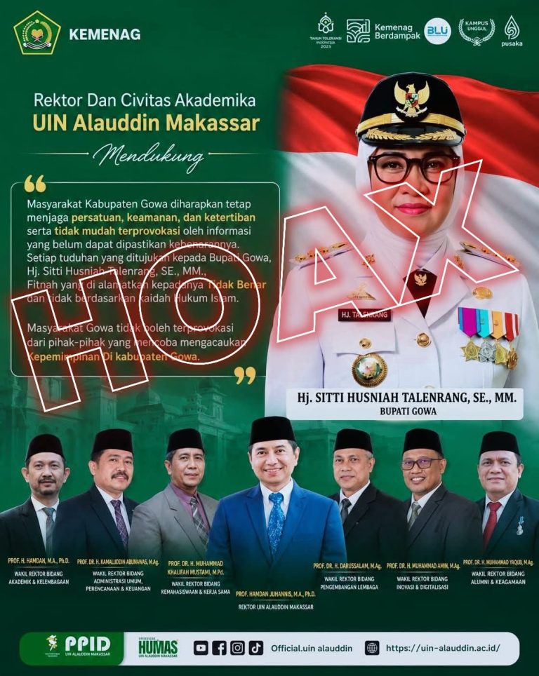UIN Alauddin Makassar Tegaskan Flyer Viral yang Kaitkan Nama Bupati Gowa Bukan Produk Resmi, Siap Tempuh Jalur Hukum