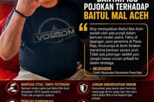 Tokoh Masyarakat Pasie Raja Tegaskan Bantuan Baitul Mal Aceh Disalurkan Utuh Tanpa Potongan