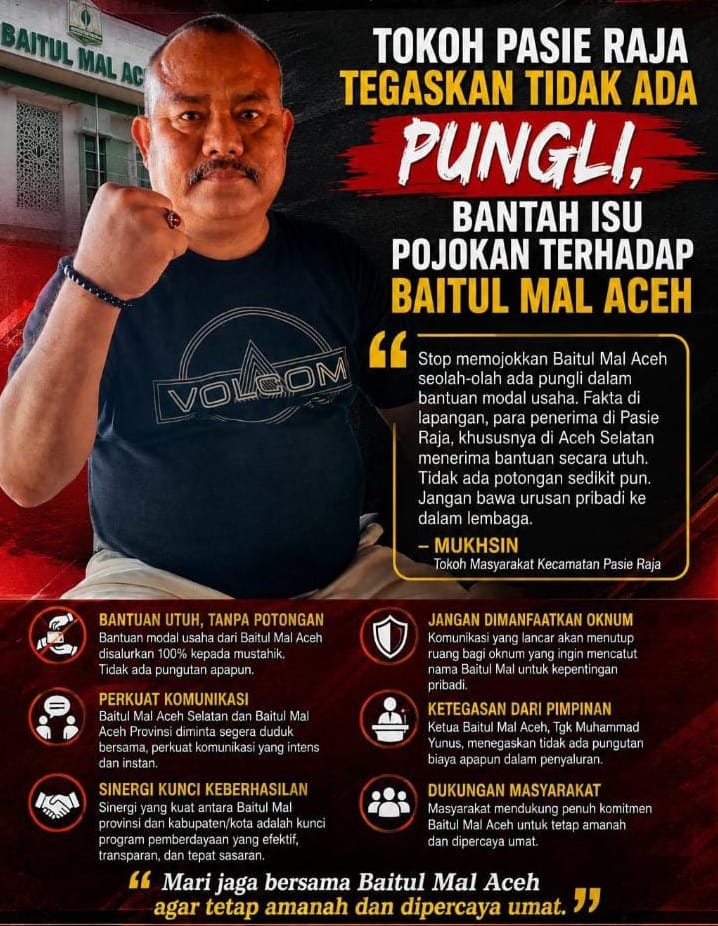 Tokoh Masyarakat Pasie Raja Tegaskan Bantuan Baitul Mal Aceh Disalurkan Utuh Tanpa Potongan