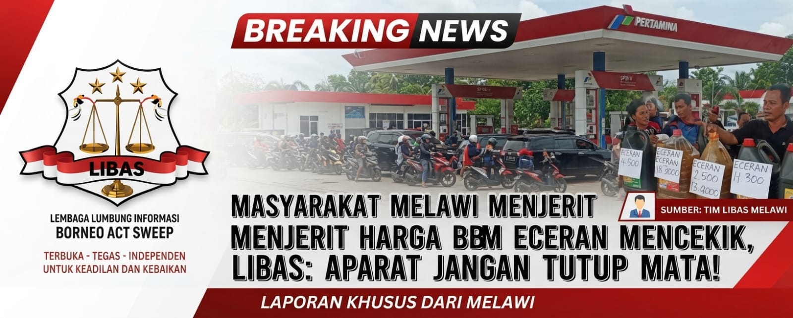 LIBAS Desak Polres Melawi Tindak Tegas Spekulan BBM di SPBU. Warga Resah, Harga Melambung