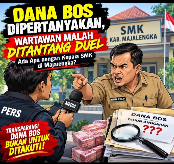 Dana BOS Dipertanyakan, Wartawan Malah Ditantang Duel: Ada Apa dengan Kepala SMK di Majalengka? ‎