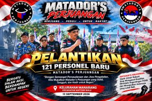 Matador’s Perjuangan Perkuat Barisan, 121 Personel Baru Resmi Dilantik dan Kompi Marawi Dikukuhkan di Pinrang