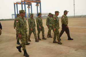 Dampingi Pangdam XII/Tpr, Danrem 121/Abw turut menyambut kunjungan Menteri Pertahanan RI di Kalimantan Barat