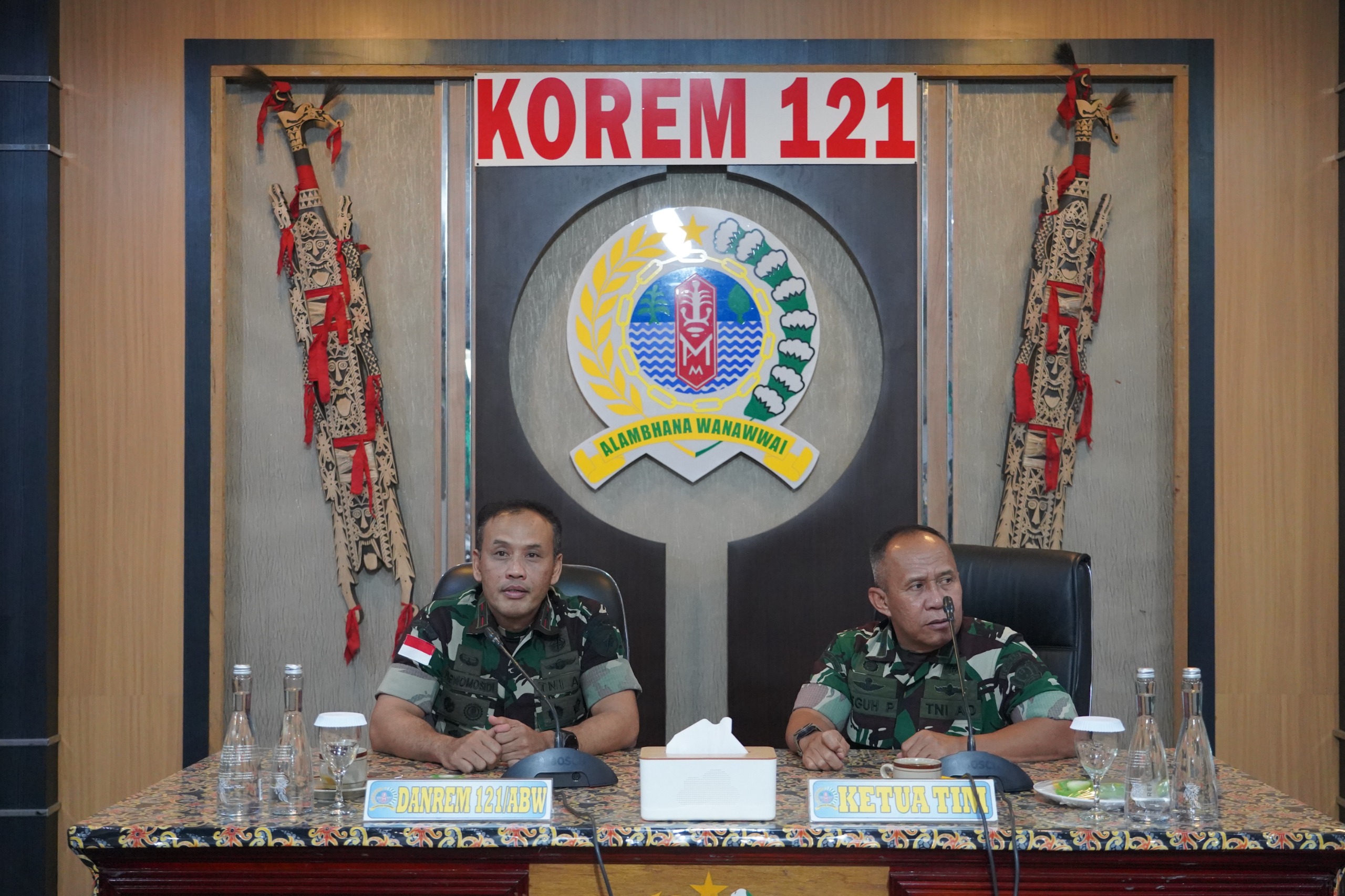 Korem 121/Abw Terima Tim Pengawas Audit Kinerja Itjenad Tahun 2026
