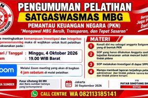 Cegah keracunan dan korupsi MBG, Ketum PKN Patar Sihotang, S.H., M.H. wajibkan seluruh satgaswasmas MBG ikut pelatihan investigasi