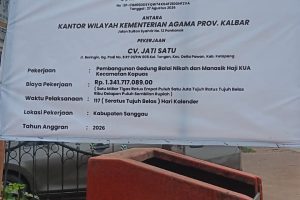 Gedung KUA Kapuas Sanggau Rubuh, Pengawasan Proyek Jadi Sorotan