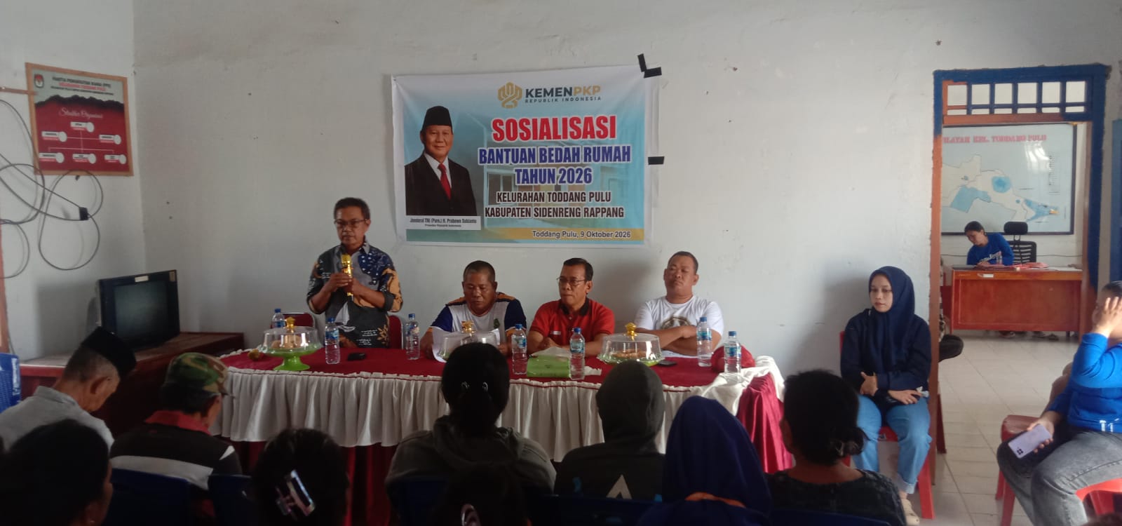 Sosialisasi Bedah Rumah tahun anggaran 2026 di Kelurahan Toddang Pulu, Kec Tellulimpoe Kab Sidenreng Rappang