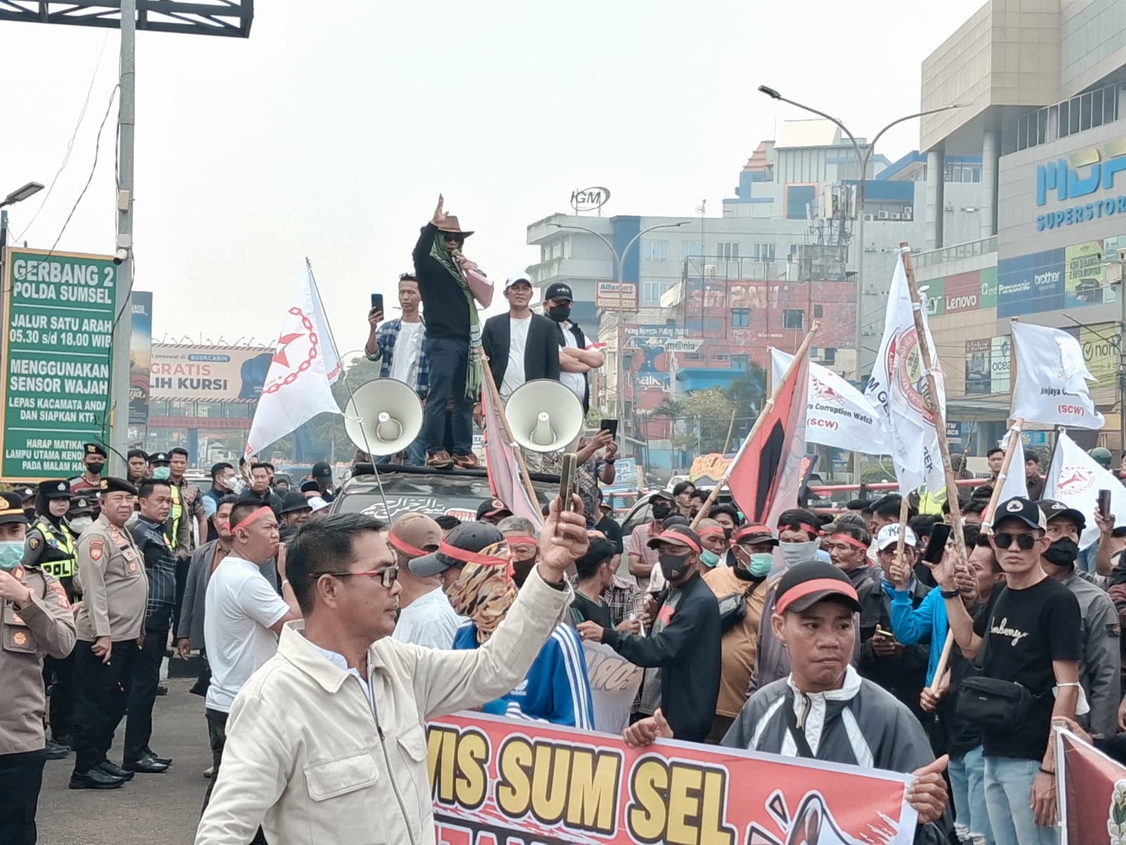 Aksi di Polda Sumsel, FASS Desak Penegakan Hukum Perlindungan Mahasiswa dan Jurnalis