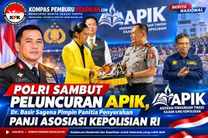 POLRI Sambut Peluncuran APIK, Dr. Basir Sagena Pimpin Panitia Penyerahan PANJI ASOSIASI KEPOLISIAN RI